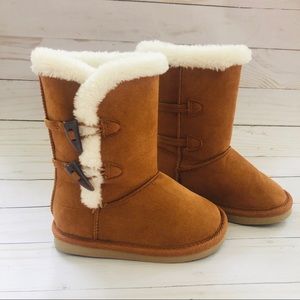 Toddler Faux Suede Toggle Boots